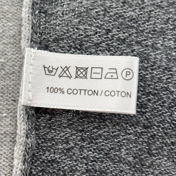 Lisa Todd Gray Contrasting Stripes Cotton Pullover Sweater - Picture 9 of 10